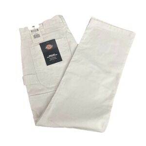 Dickies Men's Double Knee Work Pant White Size 34X30 New